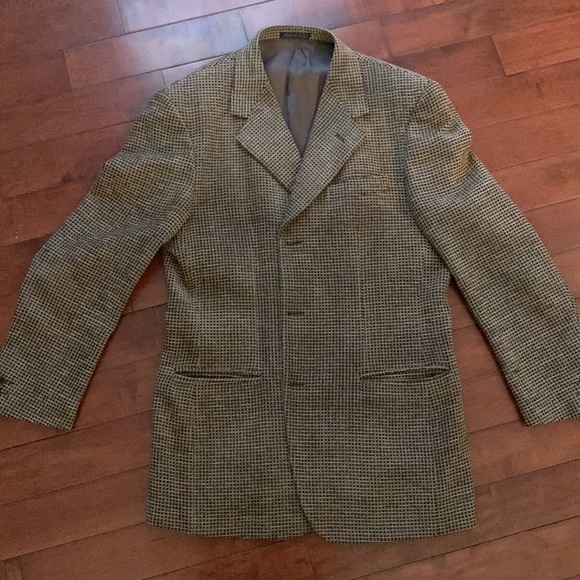 Ex-boyfriend blazer! Made in Italy Verri brand. cream and chocolate. 3 buttons. - Picture 4 of 4